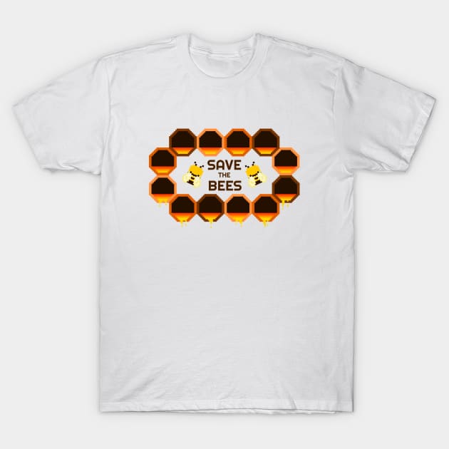 Save the Bees Dark Brown T-Shirt by felixbunny